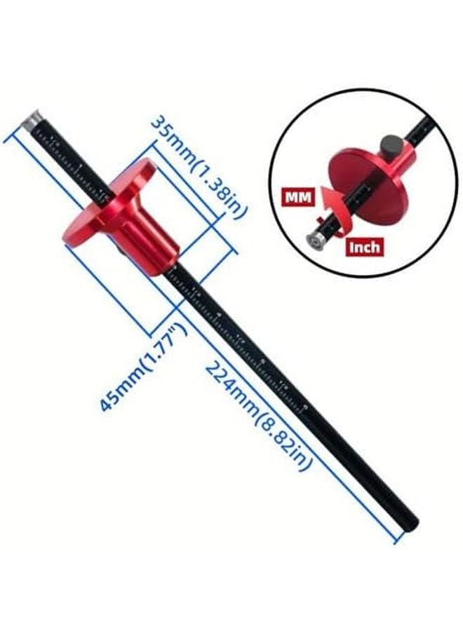 Adjustable Woodworking Marking Gauge Aluminum Alloy Guide Precision Layout Tool for Cabinets Furniture - Image 3