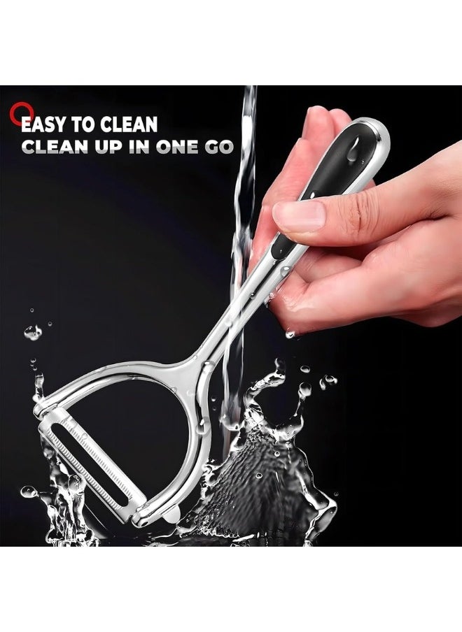 FALMER Stainless Steel Vegetable Peeler with Serrated Blade | Multi-Function Fruit & Vegetable Peeler for Smooth & Efficient Peeling (Pack Of 2)  - Image 5