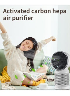 Generic Portable Air Purifier with H13 HEPA Filter,Mini Air Purifier, Lonizer 40 degree Rotation 30db Filtration System Air Cleaner for Allergies,Pet Dander, Pollen, Odors(F007)  - Image 4