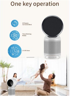 Generic Portable Air Purifier with H13 HEPA Filter,Mini Air Purifier, Lonizer 40 degree Rotation 30db Filtration System Air Cleaner for Allergies,Pet Dander, Pollen, Odors(F007)  - Image 5