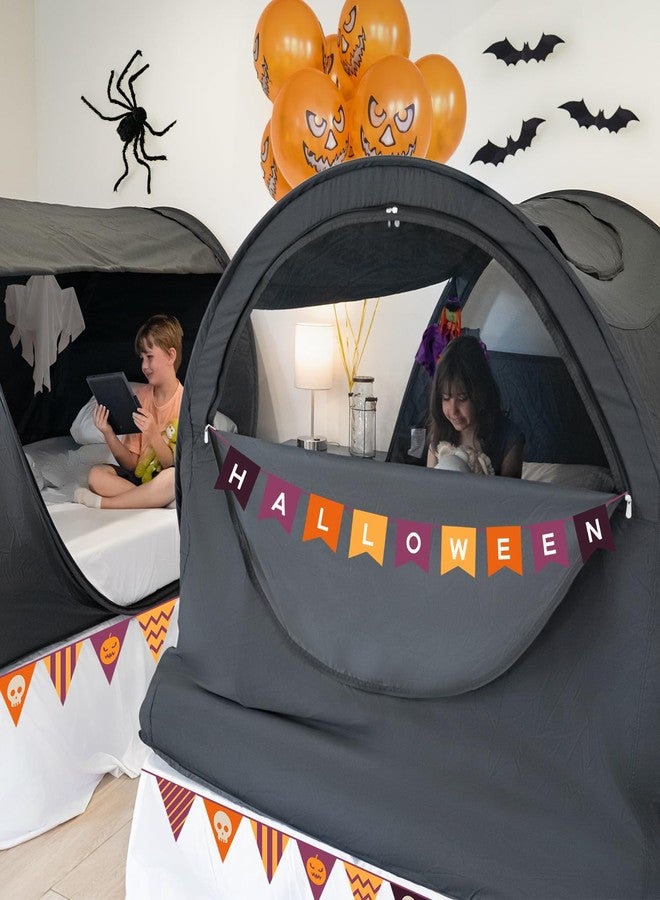 Alvantor Privacy Pop Up Bed Tent for Twin Bed, Easy Setup Blackout and Breathable Mesh Bed Canopy Lightweight Portable Sleep Pod with Carry Bag Dream Tent for Indoor Outdoor Use- Twin/Black - Image 5