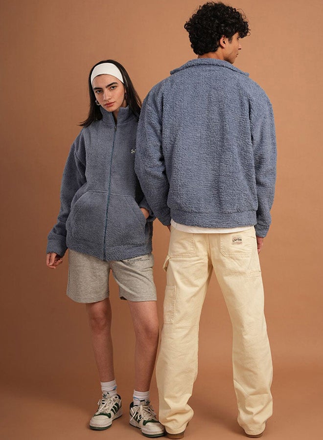 In Your Shoe Sky Blue Fleece Jacket