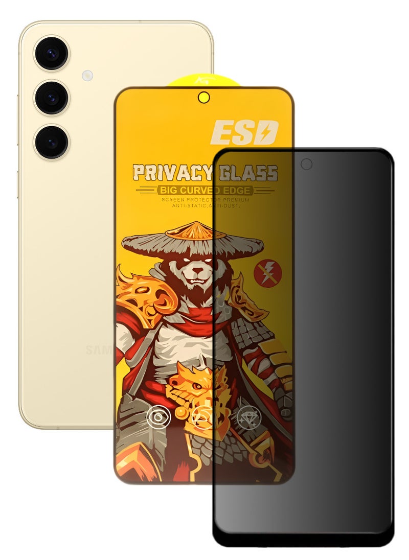 ESD Tempered Dustproof Privacy Glass Screen Protector Compatible For Samsung Galaxy S24 - Image 1