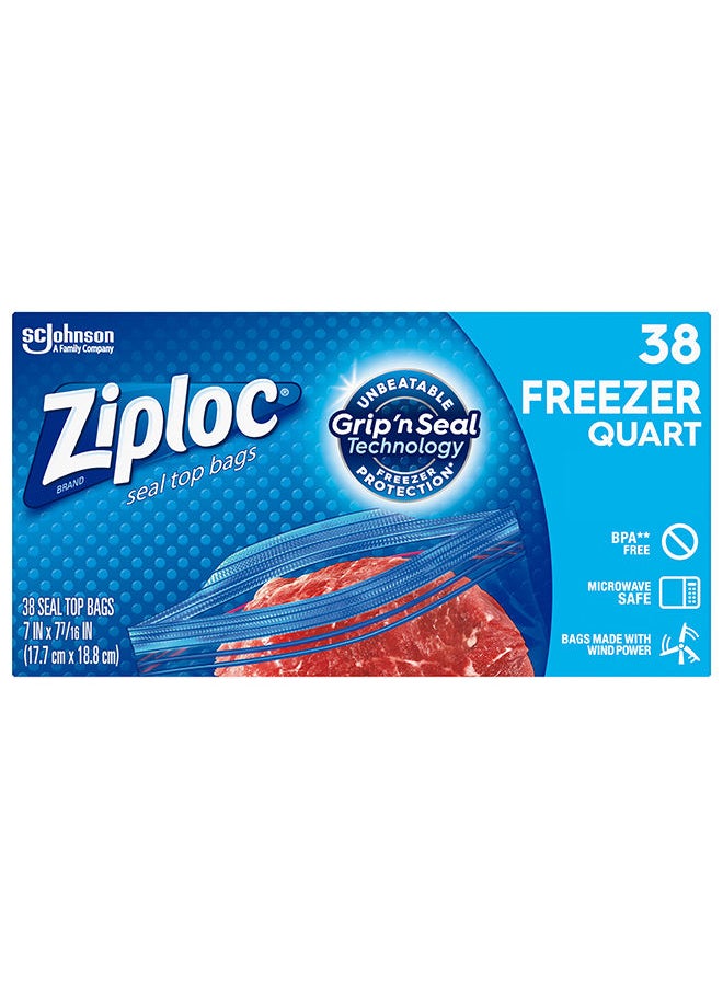 Ziploc Freezer Storage Bags 38 Pieces Pack of 3  - Image 2