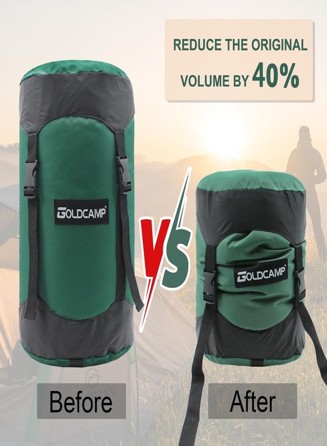 GoldCamp Sleeping Bag Stuff Sack, 40% More Storage! 18L/30L/43L/49L/65L Compression Stuff Sack, Waterproof & Ultralight - Space Saving Gear for Camping, Hiking (Green, XXXL) - Image 2