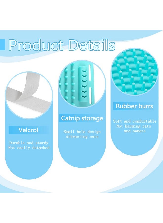 Roucerlin - Roucerlin 2 Pack Rubber Cat Self Groomer Brush for Indoor Cats, Table Corner Cat Face Scratchers, Self Cleaning Cat Corner Brush, Cat Scratching Brush Tickling Comb for Kitten Shedding Mint Green - Image 1