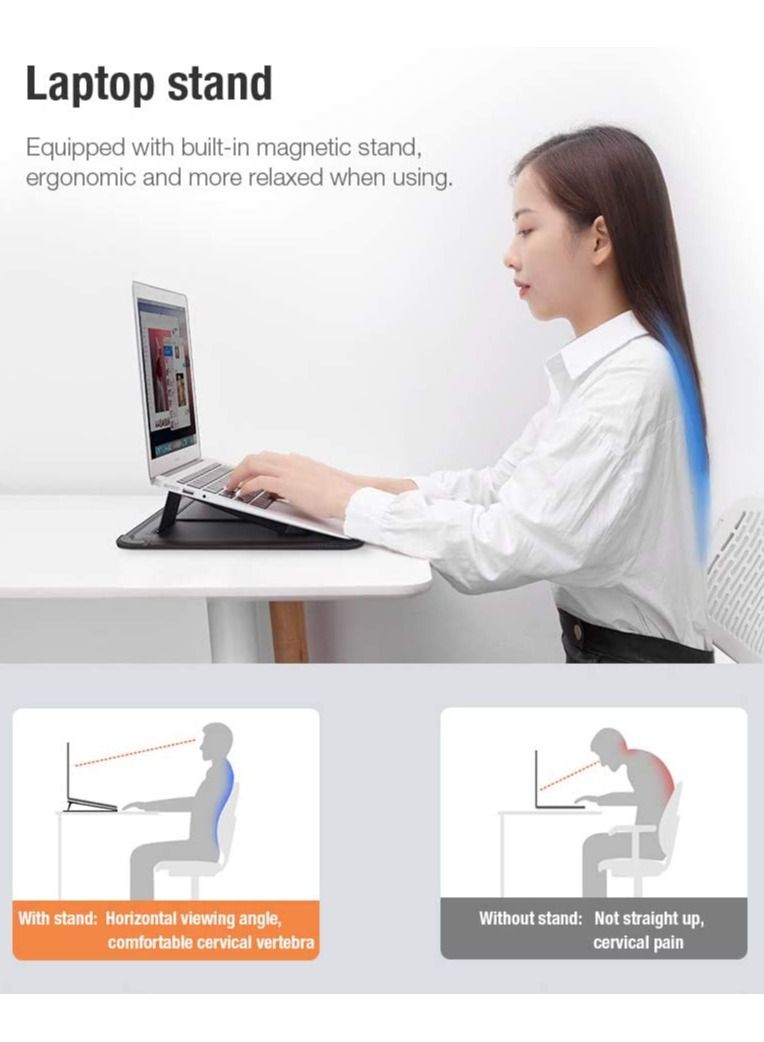 Nillkin 16.1 inch Laptop Sleeve Case Laptop Stand Adjustable, Computer Shock Resistant Bag with Mouse Pad for MacBook Pro 16"/15" 15.6" Dell Lenovo HP Asus Acer Samsung Chromebook Computer  - Image 5
