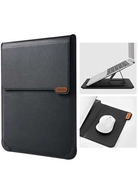 16.1 inch Laptop Sleeve Case Laptop Stand Adjustable, Computer Shock Resistant Bag with Mouse Pad for MacBook Pro 16"/15" 15.6" Dell Lenovo HP Asus Acer Samsung Chromebook Computer