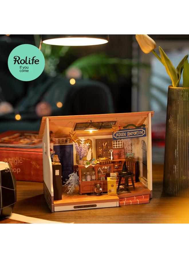 Bluejw If You Come To Diy Cabin, Mysterious Archives Bureau, Wooden Hand-assembled Scene Model, Creative Ornaments, Gifts, Women - Image 3