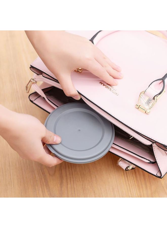 Folding Bowl Portable Retractable Japanese Outdoor Compression Travel Travel Wild Tableware Baby Picnic Drop-resistant Lunch Box-Color:Pink Three-piece Set, Free Three-piece Tableware Set + Storage Bag  - Image 5