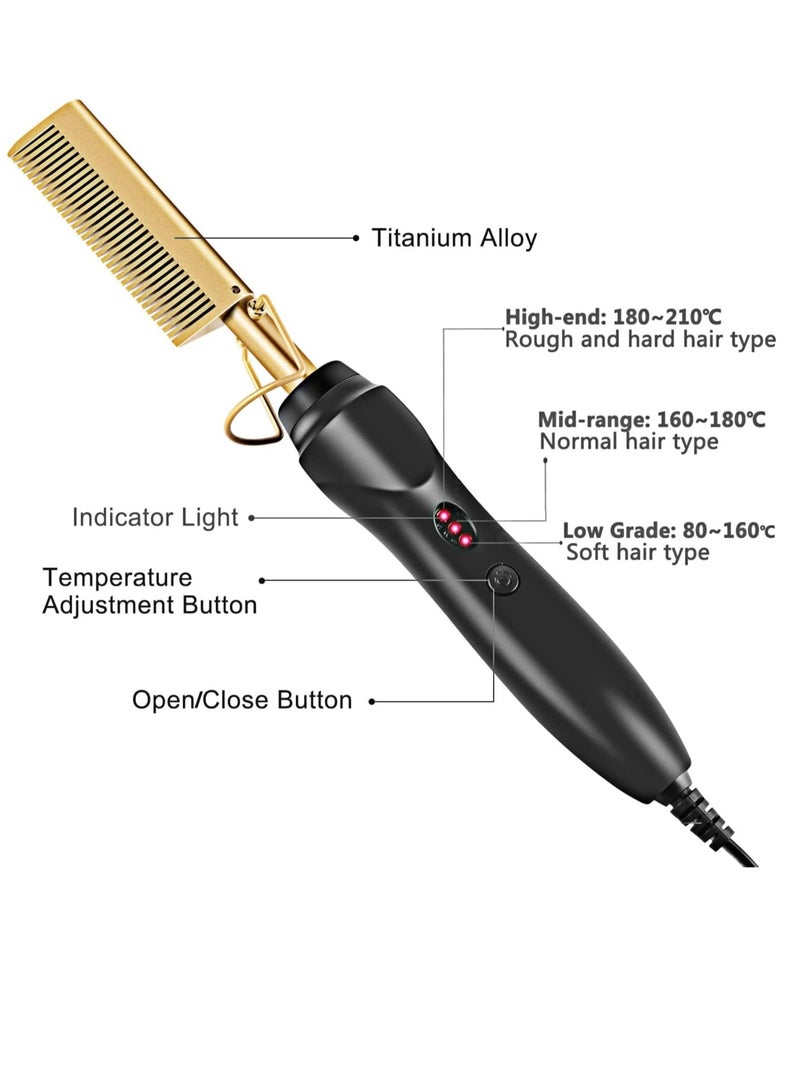 Hair Straightener Flat Irons Straightening Brush Hot Heating Comb Hair Straight Styler Corrugation Curling Iron Hair Curler Comb - Image 2