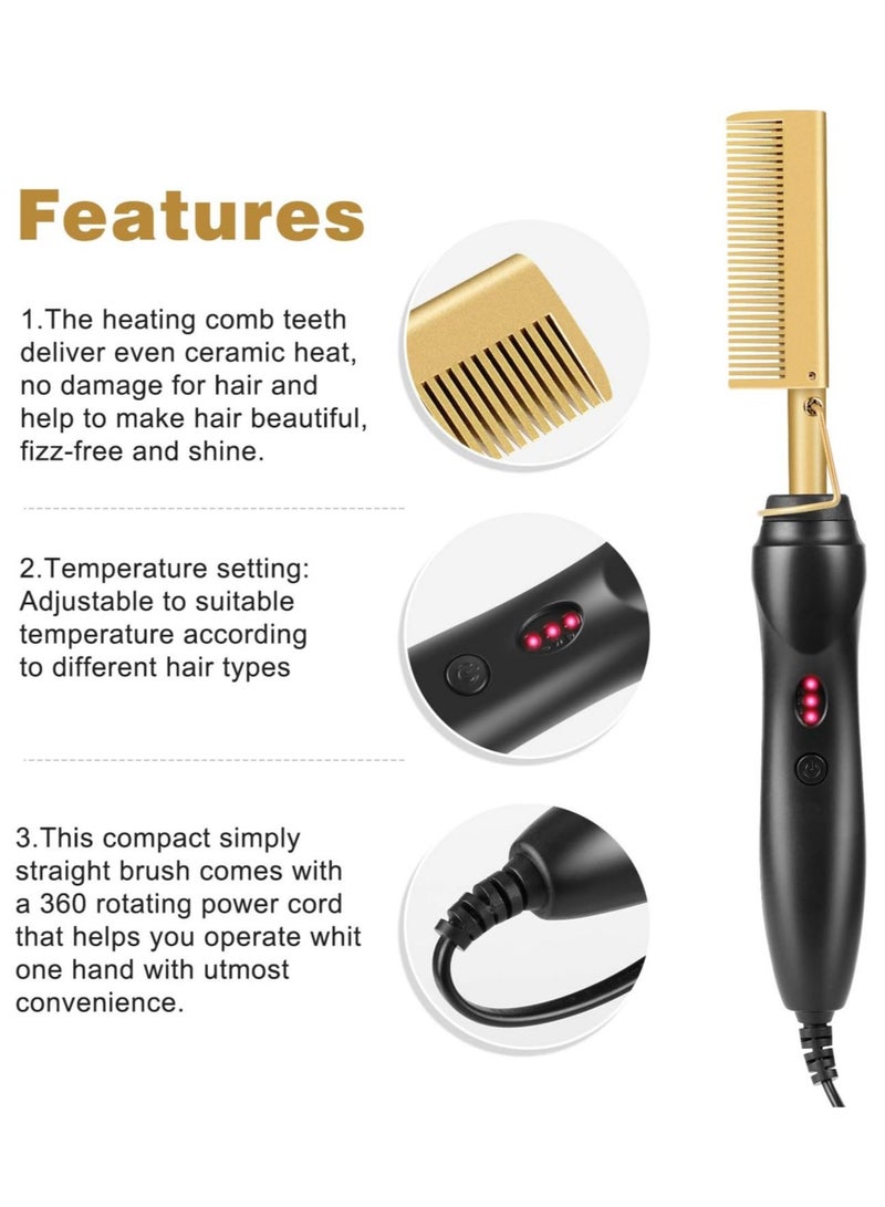 Hair Straightener Flat Irons Straightening Brush Hot Heating Comb Hair Straight Styler Corrugation Curling Iron Hair Curler Comb - Image 4