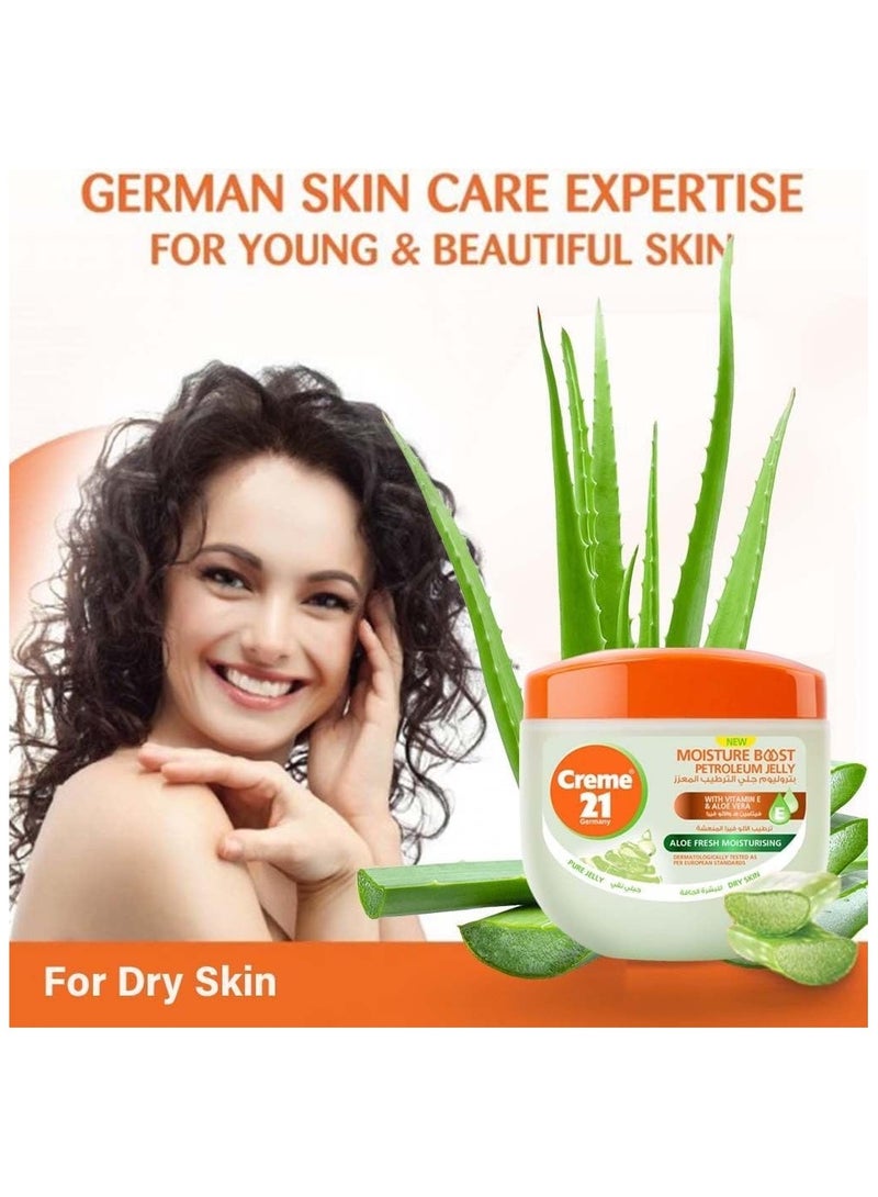 كريم 21 بتروليوم جلي للترطيب بخلاصة الصبار المنعش من كريم 21، 300 مل - Image 3