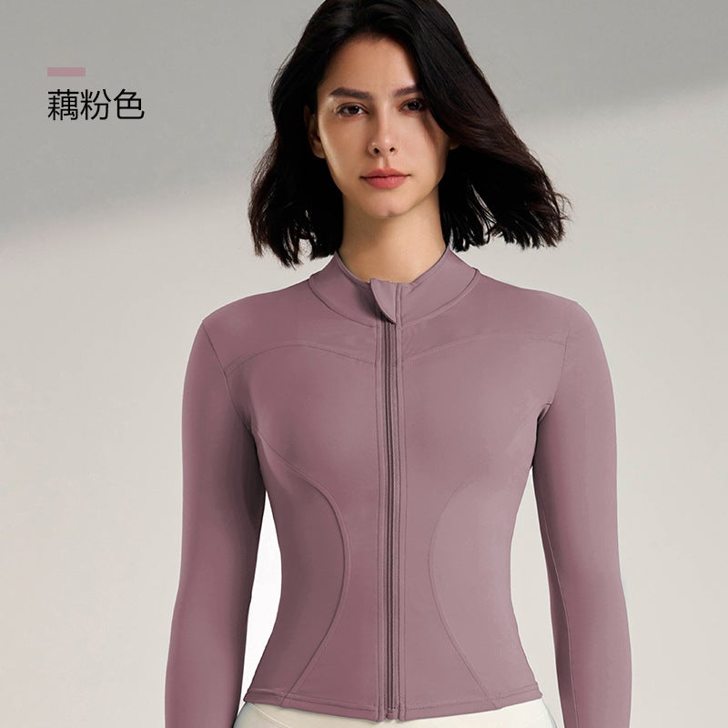 Generic Womens Compression Yoga Jacket Autumn/Winter lotus root starch 