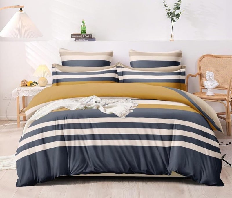Laying Style™ 1 Reversible Comforter Super King Size 108 x 108 Both Side Same Print 1 Bedsheet King Size 108 * 108 inches and 2 Pillow Cover 4 Pieces Bedding Set | AC Quilt | AC Dohar (Design-9) - Image 3
