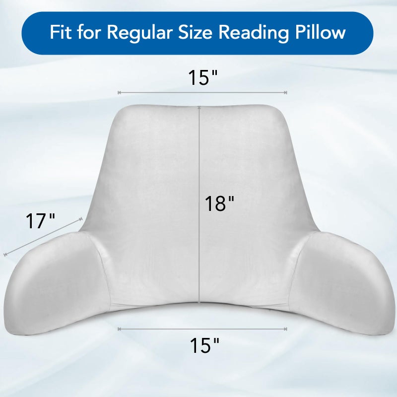 Zelimun Cooling Reading Pillow Cover with Large Back Opening, Soft Replacement Slipcover for Husband Pillow, Removable & Machine Washable - Image 3