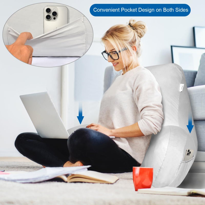Zelimun Cooling Reading Pillow Cover with Large Back Opening, Soft Replacement Slipcover for Husband Pillow, Removable & Machine Washable - Image 5