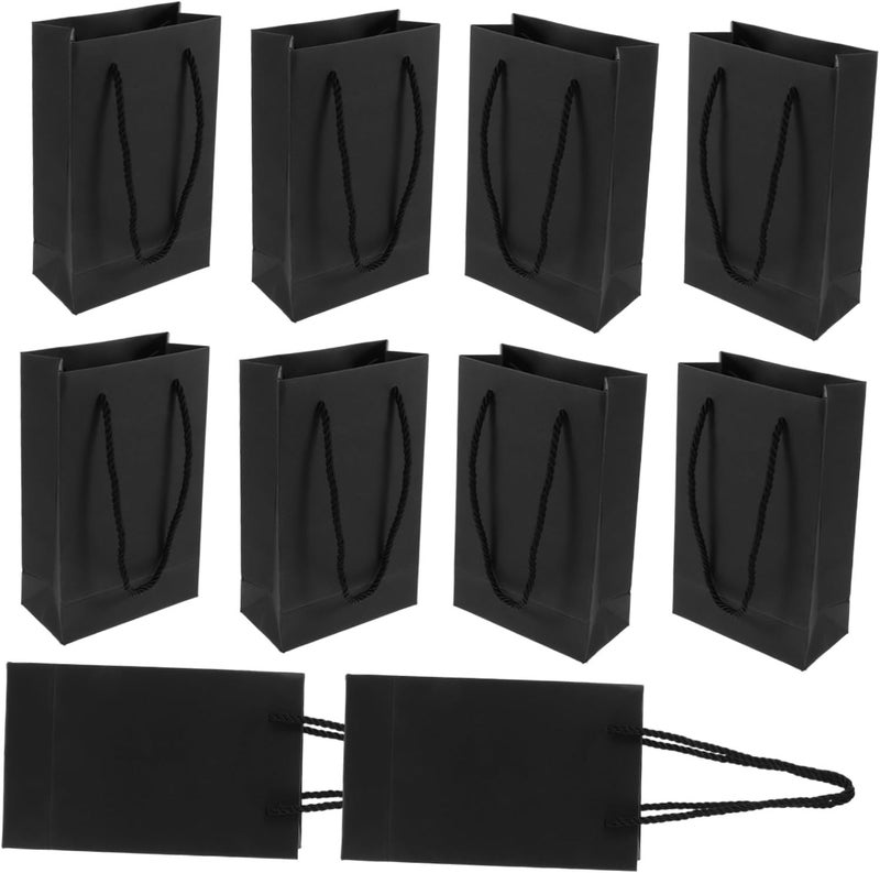 DINHEAROM 10pcs Bags Handles Reusable Paper Packing for Presents Wedding Party and Decorative Storage - Image 1