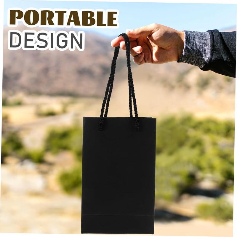 DINHEAROM 10pcs Bags Handles Reusable Paper Packing for Presents Wedding Party and Decorative Storage - Image 4