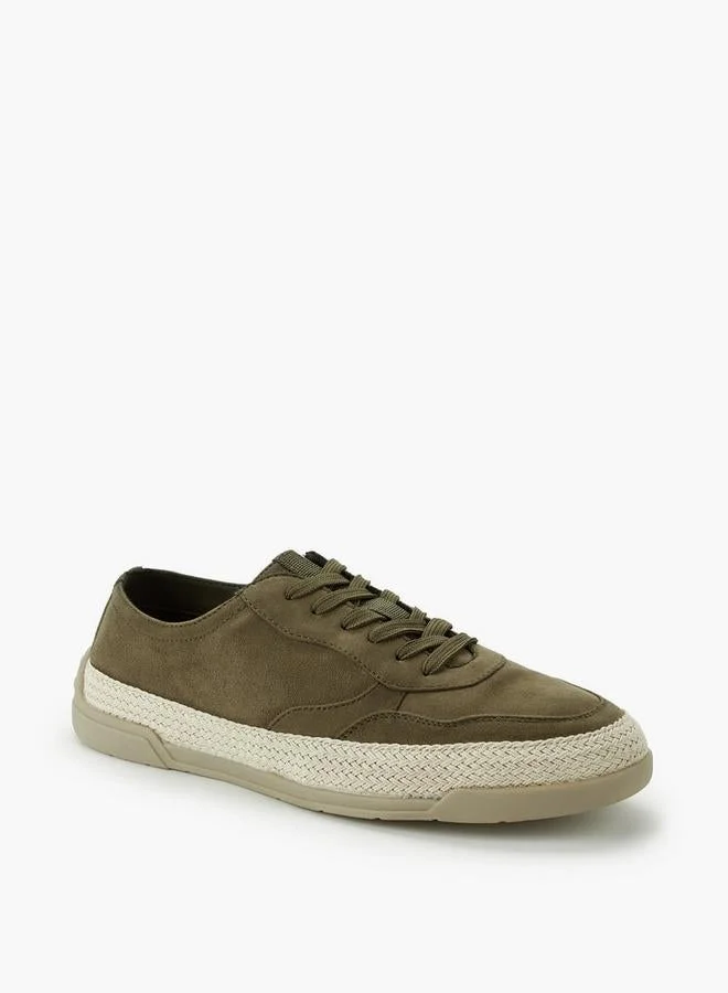 ببرمنة Men Lace-Up Espadrille Sneakers