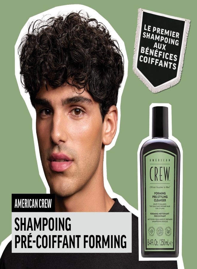AMERICAN CREW Men's Pre-Styler Forming Shampoo for Textured & Curly Hair, Anti-Frizz & Curl Defining, With Jojoba Oil, Vegan, 8.5 fl oz - Image 2