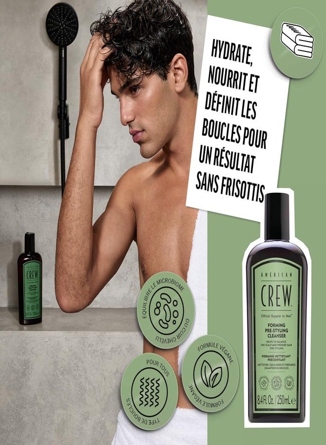 AMERICAN CREW Men's Pre-Styler Forming Shampoo for Textured & Curly Hair, Anti-Frizz & Curl Defining, With Jojoba Oil, Vegan, 8.5 fl oz - Image 5