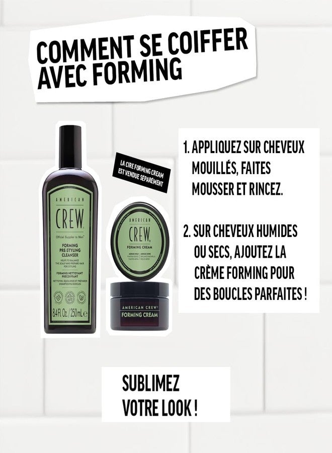 AMERICAN CREW Men's Pre-Styler Forming Shampoo for Textured & Curly Hair, Anti-Frizz & Curl Defining, With Jojoba Oil, Vegan, 8.5 fl oz - Image 3