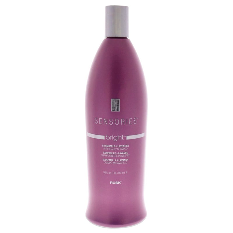 RUSK Sensories Bright Chamomile and Lavender Brightening Shampoo, Color-Enhancing Conditioner Improves Color and Tone for, Dull Silver, Gray or White Hair, 35 fl. oz.