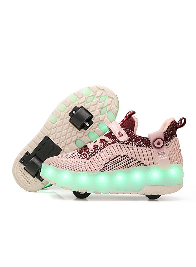 Sharpdo Roller Shoes USB Charge Girls Boys Sneakers with Wheels LED Roller Skates Shoes - Image 1