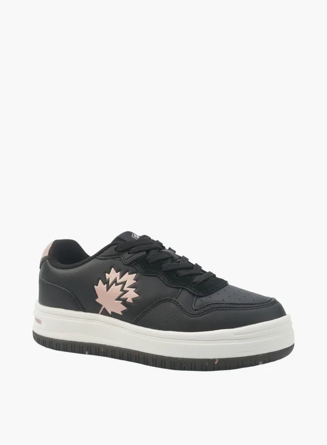 لامبرجاك Women's Logo Detail Lace-Up Sneakers