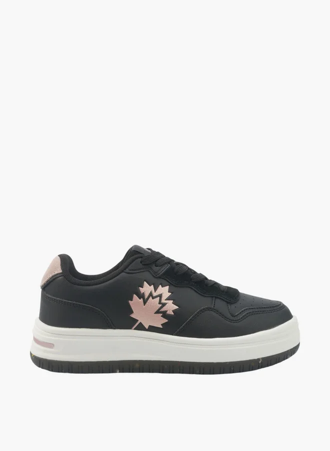 لامبرجاك Women's Logo Detail Lace-Up Sneakers