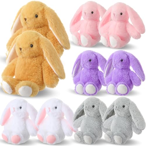 Arrowbash 10 Pcs 135 Inch Plush Easter Bunny Stuffed Animal 5 Colors Cute Stuffed Bunny Soft Stuff Rabbit Plush Toy Easter Stuff Bunnys Gift for Kids Boys Girls Easters Party Favor - Image 1