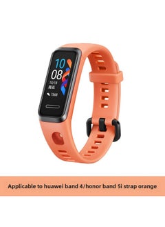 Suitable For HuaweiBracelet 9/8/7/6 Wristband Replacement Strap Watchband Sports Smart Watch Milanese Silicone N-Color:Bracelet 4 Straps [orange] Comes With Film