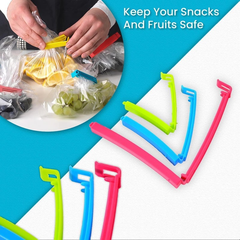 FANCY FINDINGS FANCY FINDINGS Plastic Food Snack Bag Pouch Clip Sealer for Keeping Food Fresh for Home Kitchen Camping Snack Seal Sealing Bag Clips 54  - Image 4