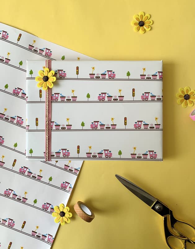 Dovetail All Aboard Kids Gift Wrapping Paper Pack of 6 Sheet - Image 1