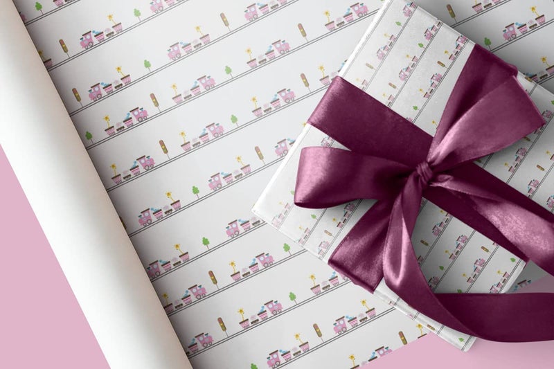 Dovetail All Aboard Kids Gift Wrapping Paper Pack of 6 Sheet - Image 2