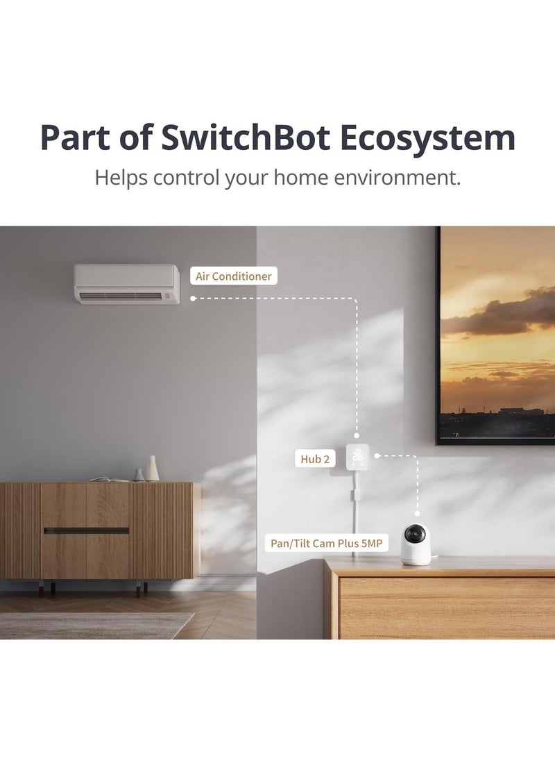 SwitchBot Home Security Camera 5MP - Pan/Tilt Cam 3K Super HD, 2.4Ghz Wi-Fi Plug-in for Baby Monitor/Pet Camera, 360 Motion Tracking  - Image 4