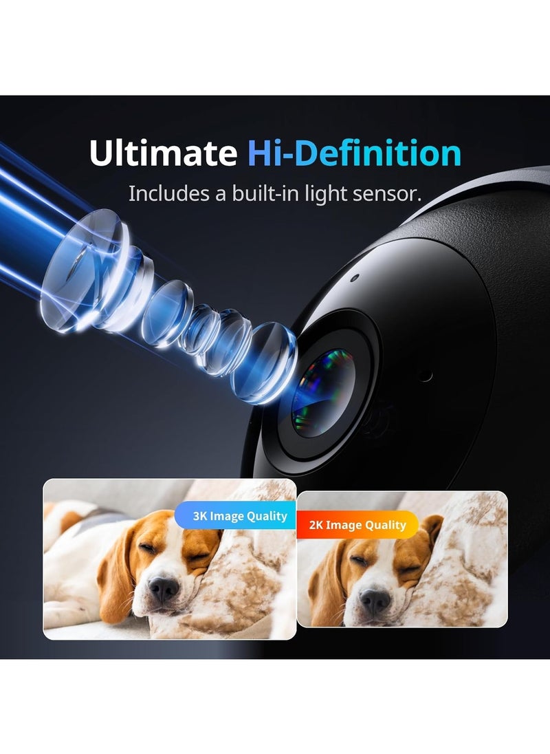 SwitchBot Home Security Camera 5MP - Pan/Tilt Cam 3K Super HD, 2.4Ghz Wi-Fi Plug-in for Baby Monitor/Pet Camera, 360 Motion Tracking  - Image 3