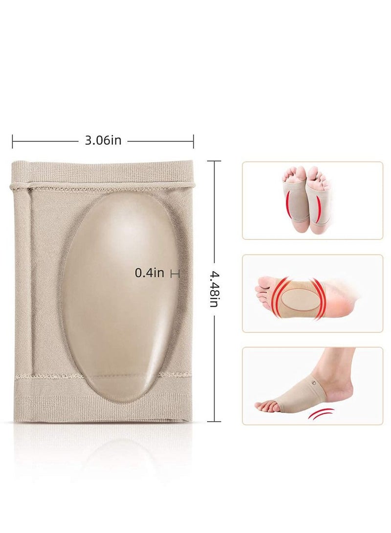 SYOSI Compression Arch Supports, Fasciitis Brace Sleeves. Braces for Foot Care, Heel Spurs,Feet Pain, Flat Arches, Inside Cushioned Gel Foot Sleeves for Women Men - Image 2