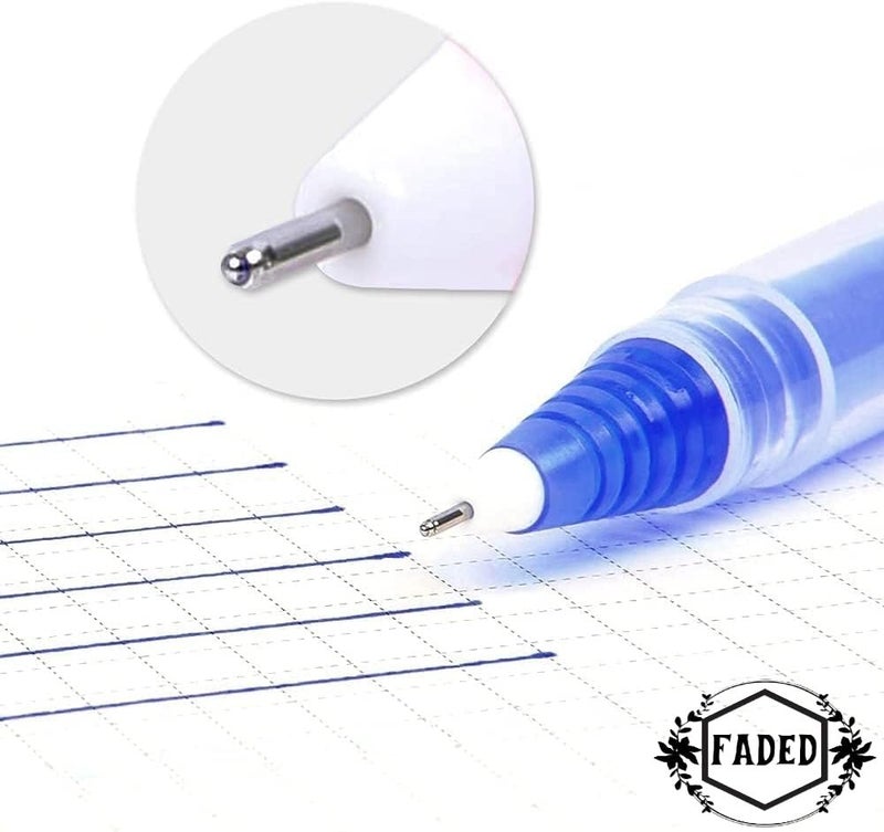 Faded 6pcs 0.5mm Needle Tip Liquid Ink Rollerball Pens | Quick-Drying Smooth Writing Pens for School, Office, Journaling & Everyday Use (blue) - Image 3