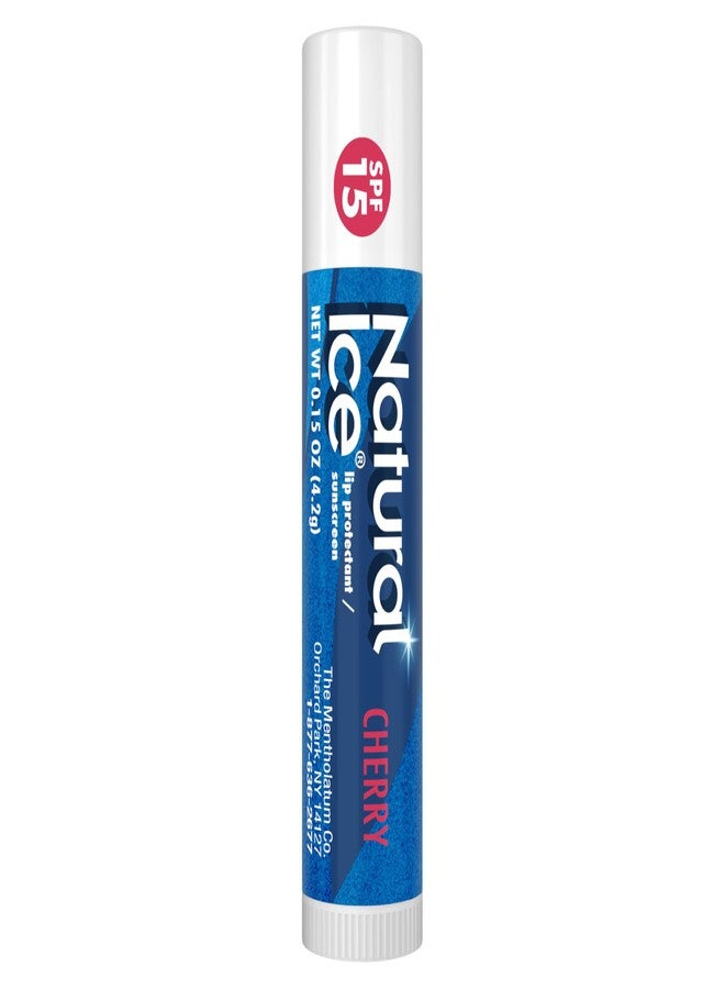 Mentholatum Natural Ice Cherry SPF 15 Medicated Lip Balm, 0.15 Ounce (Pack of 4) - Image 4