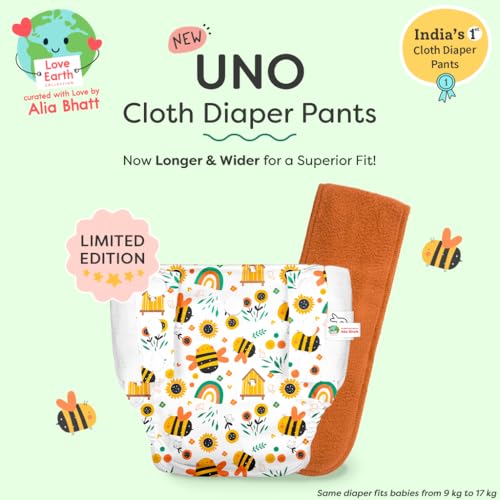 SuperBottoms UNO Pull-up Pant Style Diaper | Cloth Diaper for Babies | Reusable, No Tapes, Easy to Wear, Designed for Active Little Ones | 3M – 3Y | Pack of 1 - Image 2