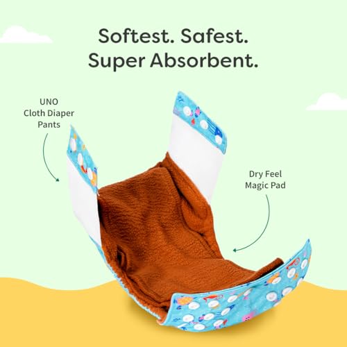 SuperBottoms UNO Pull-up Pant Style Diaper | Cloth Diaper for Babies | Reusable, No Tapes, Easy to Wear, Designed for Active Little Ones | 3M – 3Y | Pack of 1 - Image 4