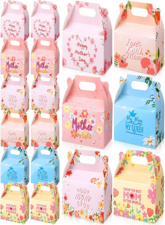 Sinload 48 Pcs Mother's Day Floral Favor Boxes Best Mom Party Favor Gift Boxes Pink Treat Boxes for Mother's Day Party Supplies Birthday Party Decorations Candy Candle, 6 Designs, 5.91 x 3.15 x 3.54'' - Image 1
