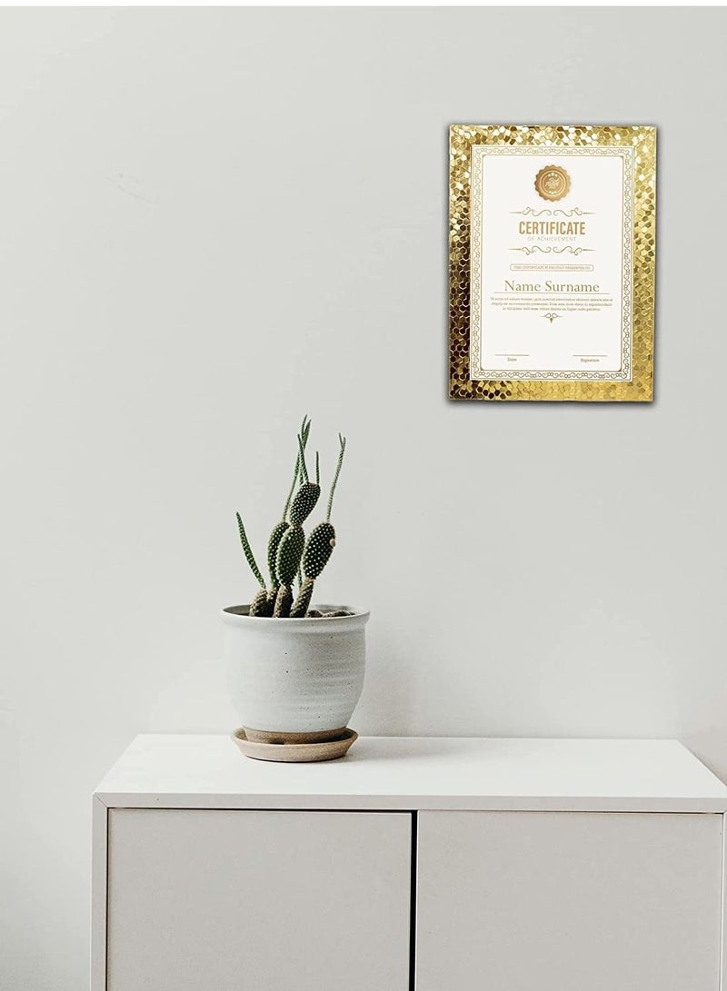 إطار المستندات / إطار الصورة PVC | اطارات صور مقاس A4 ، ذهبي | (الصورة غير مدرجة) - Image 2