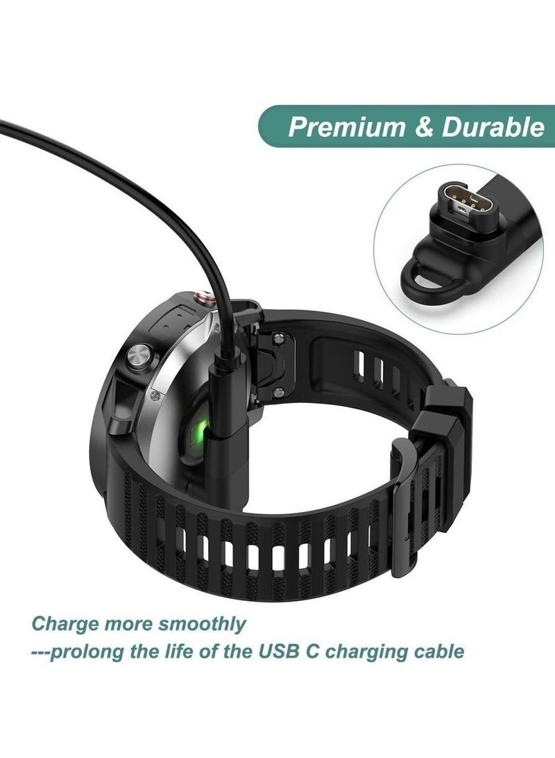 شاحن ساعة، محول USB-C، كابل شحن لأجهزة Garmin Fenix ​​7X، 7S، 7 Forerunner 45، 55، 245، Approach S10، S40، S42، S62، Vivo acitve 3، 4 Instinct - Image 4