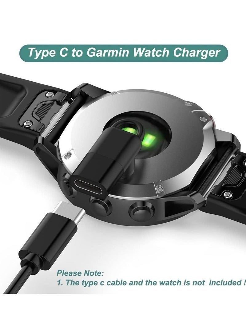 شاحن ساعة، محول USB-C، كابل شحن لأجهزة Garmin Fenix ​​7X، 7S، 7 Forerunner 45، 55، 245، Approach S10، S40، S42، S62، Vivo acitve 3، 4 Instinct - Image 2