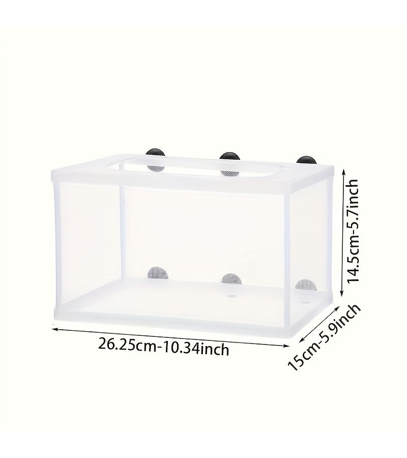 Set Of 2 Fish Tank Breeding Nets For Isolating And Hatching Fish Fry With Plastic Frame And Suction Cup For Aquarium - Image 2