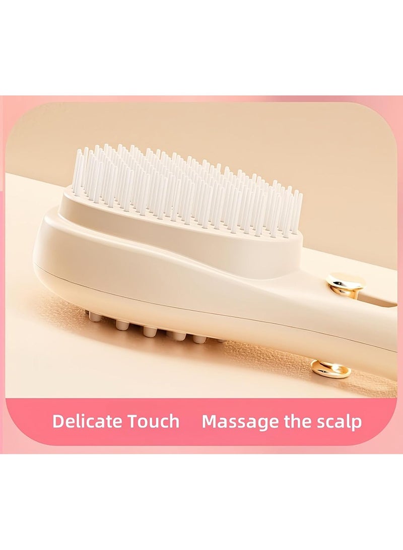 One Click Telescopic Self Cleaning Hair Brush Hair Comb Anti Static Massage Hair Comb Eliminates Knots Detangling Hairbrush for Wet and Dry Hair All Hair Types - Image 3