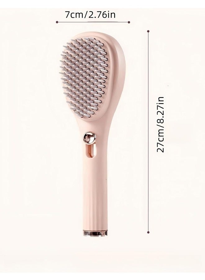 One Click Telescopic Self Cleaning Hair Brush Hair Comb Anti Static Massage Hair Comb Eliminates Knots Detangling Hairbrush for Wet and Dry Hair All Hair Types - Image 4